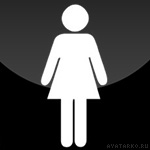 Картинка с табличкой с девушкой, скачать аватар для девушки