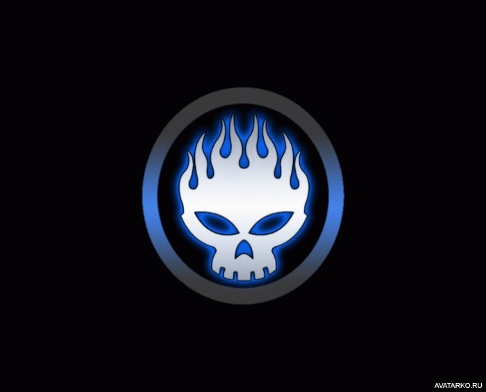 Картинка 700x564 | Череп с языками пламени с обложки The Offspring на аватар | Музыка,   картинка на аву