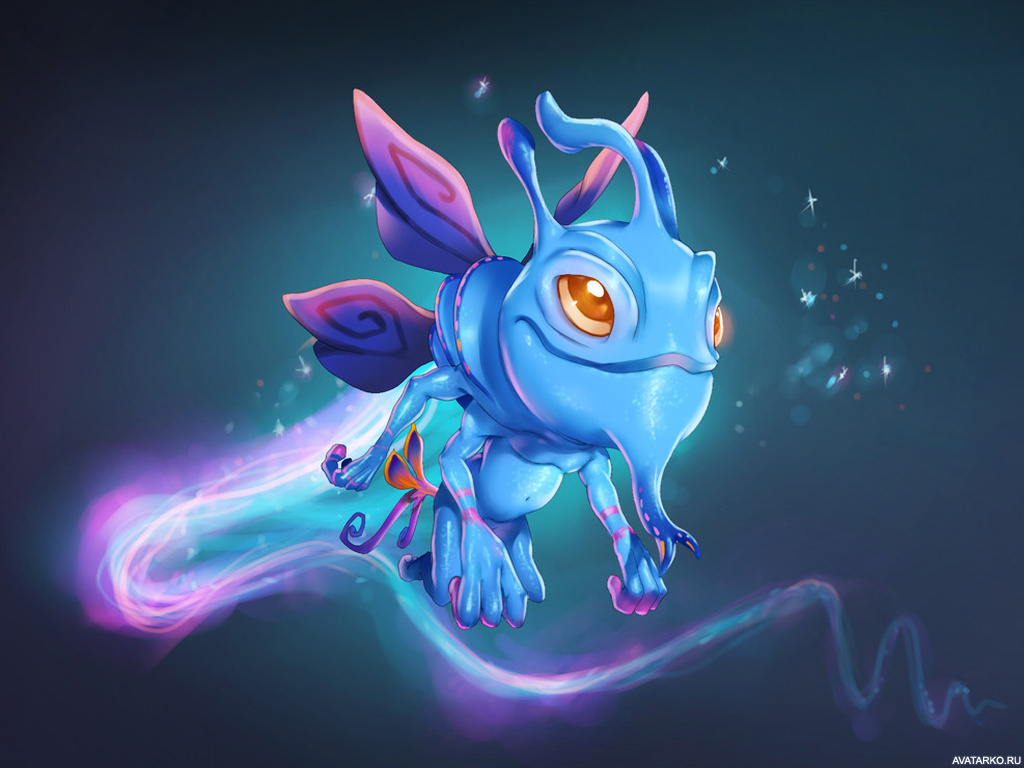 Картинка 1024x768 | Puck оставляет за собой светящуюся полосу | Игры, Dota 2, Puck, картинка на аву