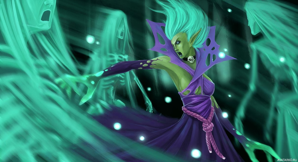 Картинка 1024x559 | Death Prophet из Доты 2 приказывает призракам напасть на врага | Игры, Dota 2, Death Prophet, Души, картинка на аву
