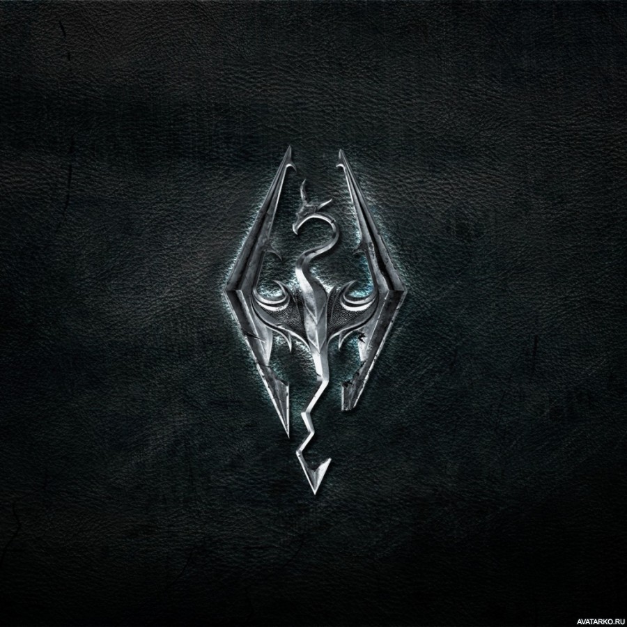 Картинка 900x900 | Значок дракона игры Skyrim на коже | Игры, The Elder Scrolls, картинка на аву