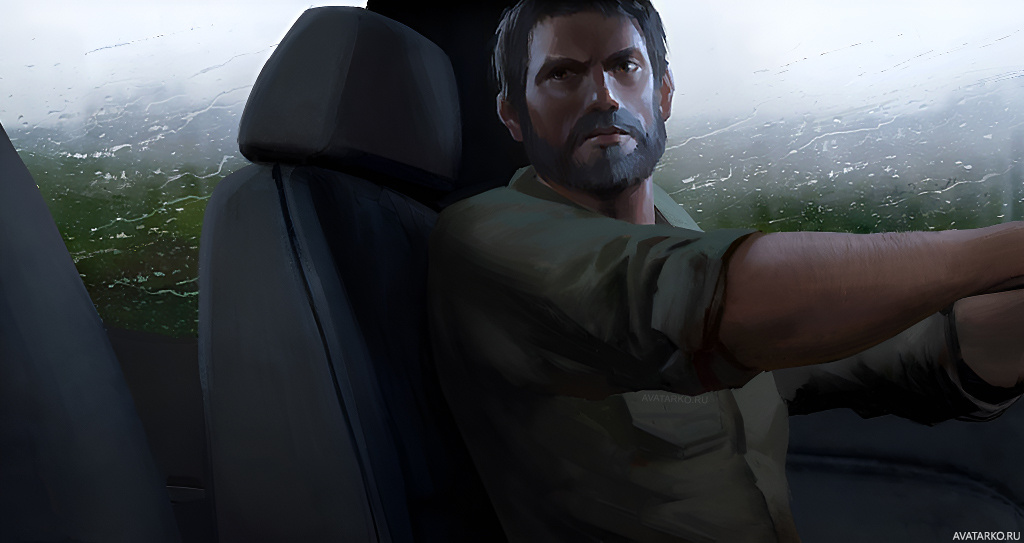 Картинка 1024x543 | Джоэл за рулём автомобиля в игре The Last of Us | Игры, Мужчина, The Last of Us, картинка на аву