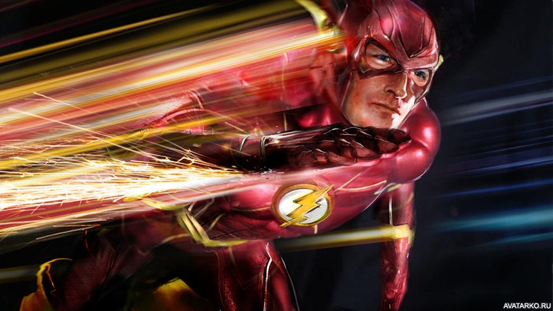 Картинка 800x450 | Бегущий на сумасшедшей скорости Flash | Флэш, картинка на аву