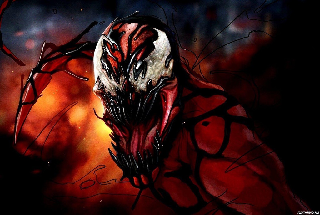 Картинка 1024x687 | Злодей Карнаж из вселенной комиксов Marvel | Carnage, картинка на аву