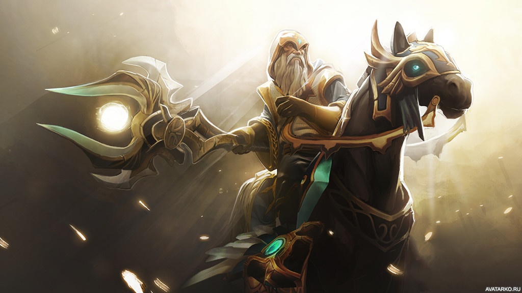 Картинка 1024x576 | Keeper of the Light скачет на фоне яркого света в игре Dota 2 | Игры, Dota 2, Keeper of the Light, картинка на аву