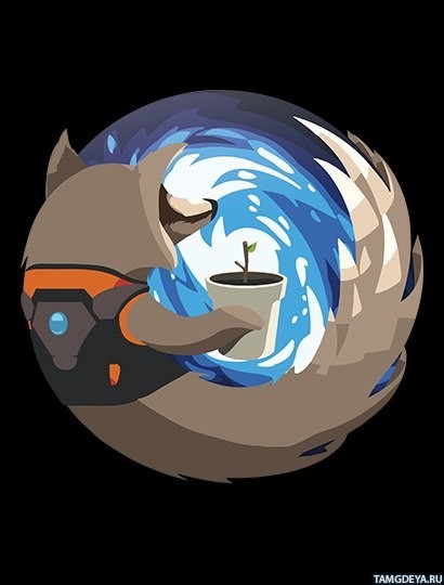 Картинка 410x540 | Реактивный Енот в стиле логотипа браузера Firefox | Софт, Реактивный Енот, картинка на аву