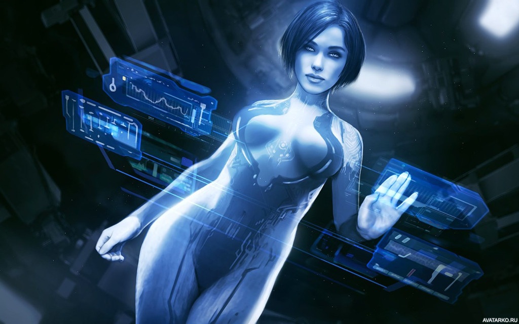 Картинка 1024x640 | Синяя девушка Cortana хочет дать пять | Девушка, Научная фантастика, картинка на аву