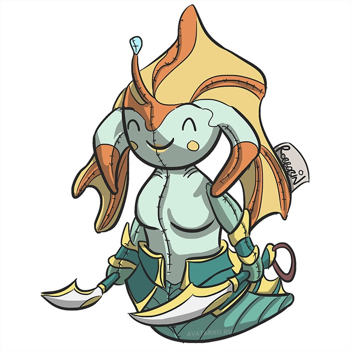 Картинка 700x700 | Игрушечная Naga Siren из Доты 2 с улыбкой | Игры, Dota 2, Naga Siren,   картинка на аву