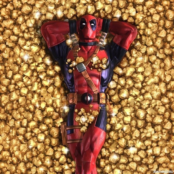 Картинка 604x604 | Дэдпул лежит на золотых самородках | Deadpool, Золото, Золото картинки, картинка на аву