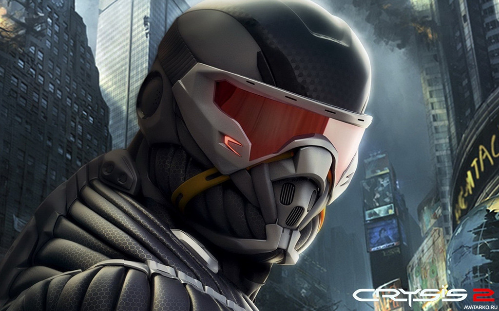 Картинка 1024x640 | Главный герой Crysis 2 на фоне руин города | Игры, Crysis, картинка на аву