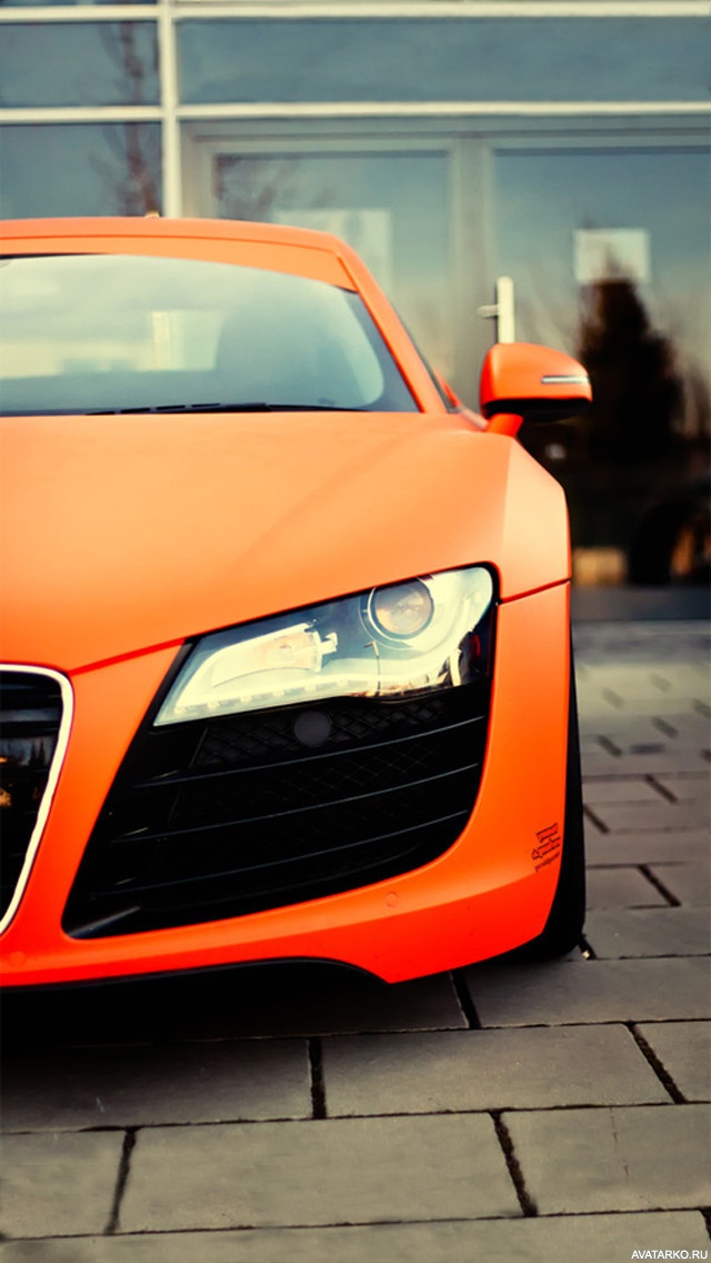 Фото 640x1136 | Фара автомобиля Audi оранжевого цвета | Авто, фотография